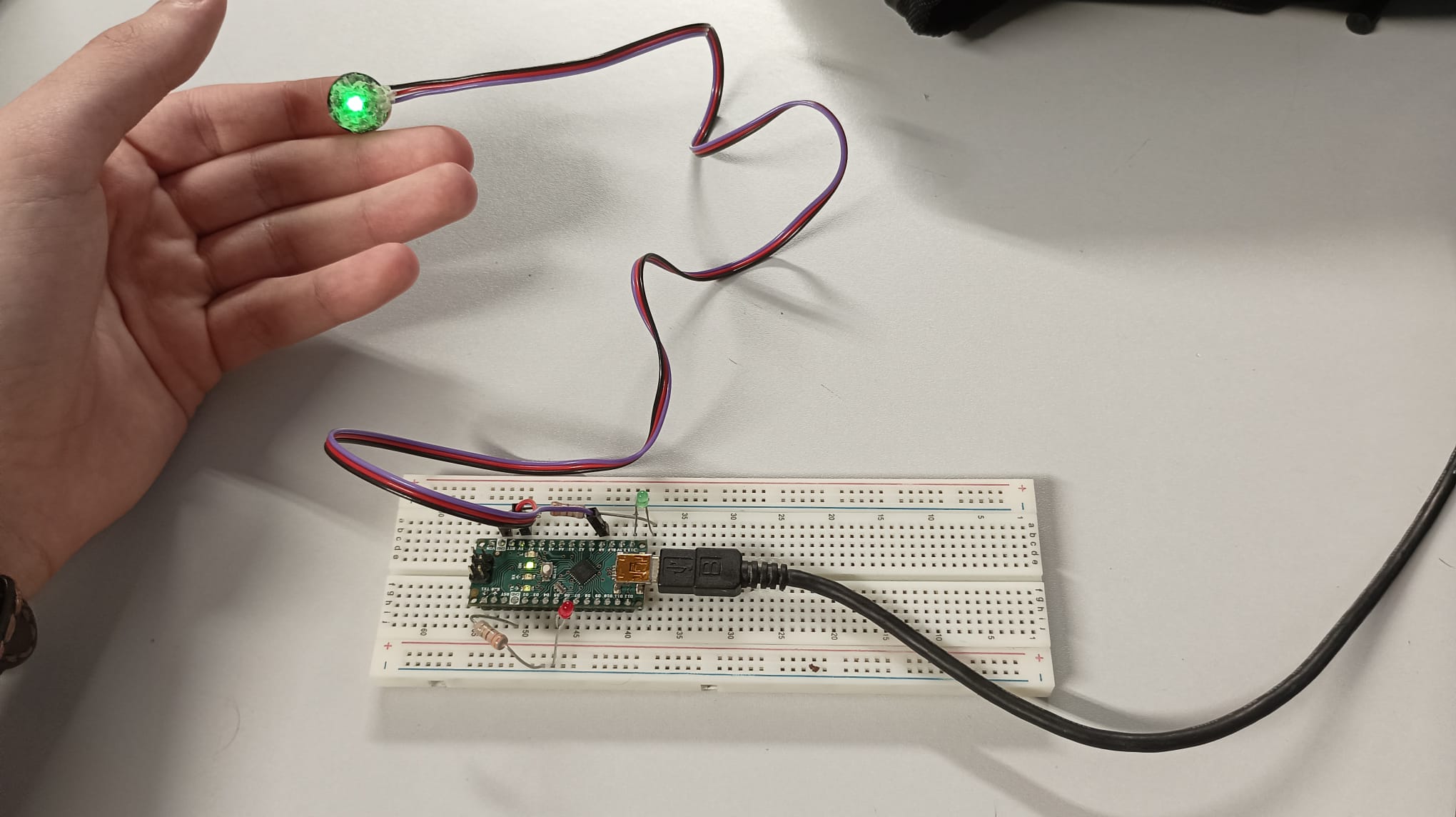 Test of the heartbeat sensor