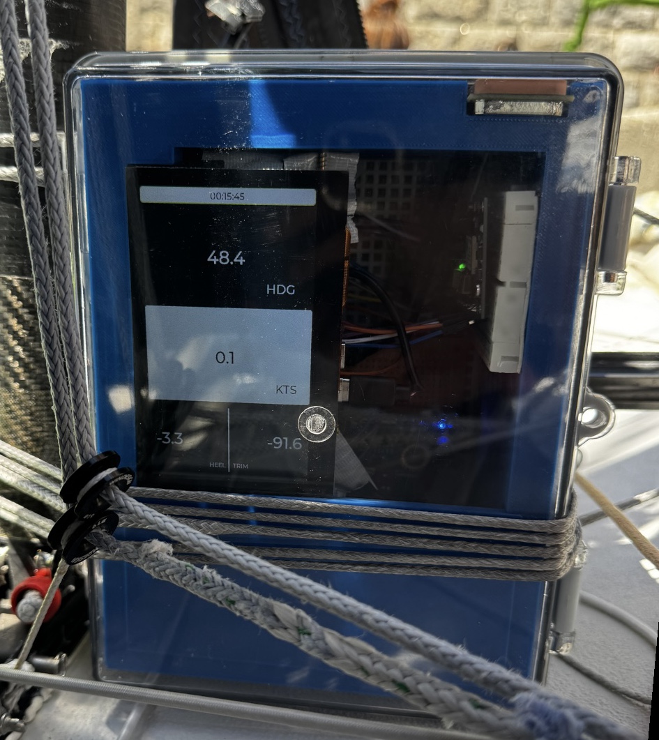 Athlete onboard display screen